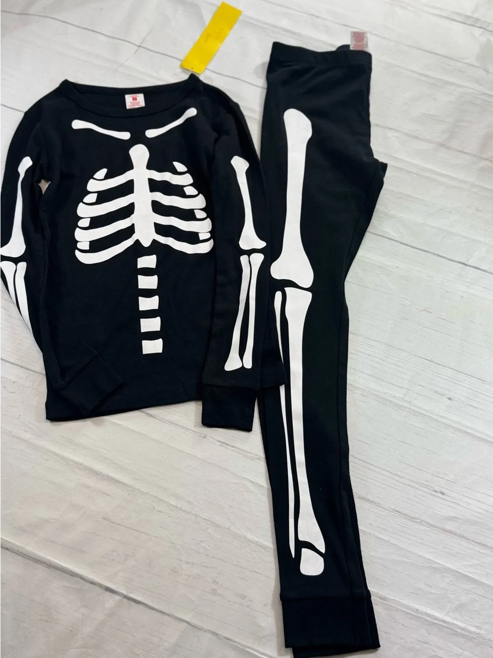 Kids Skeleton Halloween Pajama Set – Size 12 NWT
